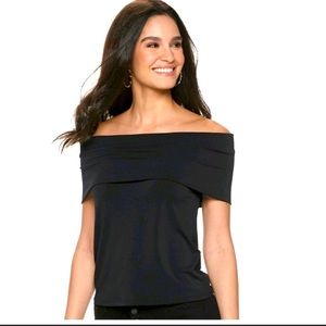 Jennifer Lopez Women’s Black Shoulder Off Top Size XL NWOT